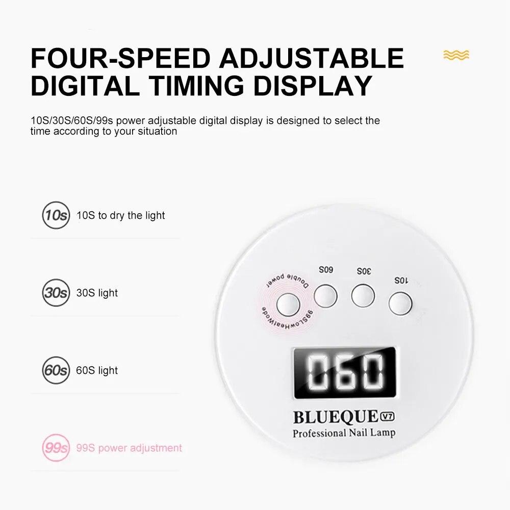 LED Nail Lamp For Manicure 168W Nail Dryer Machine UV Drying Lamp For Curing UV Gel Nail Polish With Mot