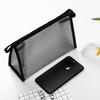 2Pcs Transparent Grid PVC Waterproof Toiletry Bag Handheld Clear Makeup Pouch Travel Airport Security Storage Organizer