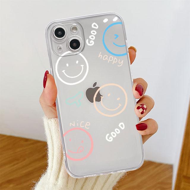 Husă transparentă pentru Apple iPhone 14 11 13 12 Pro 7 8 Plus XR X XS Max 6 6S 13Pro Husă de telefon din silicon Love Line Flower