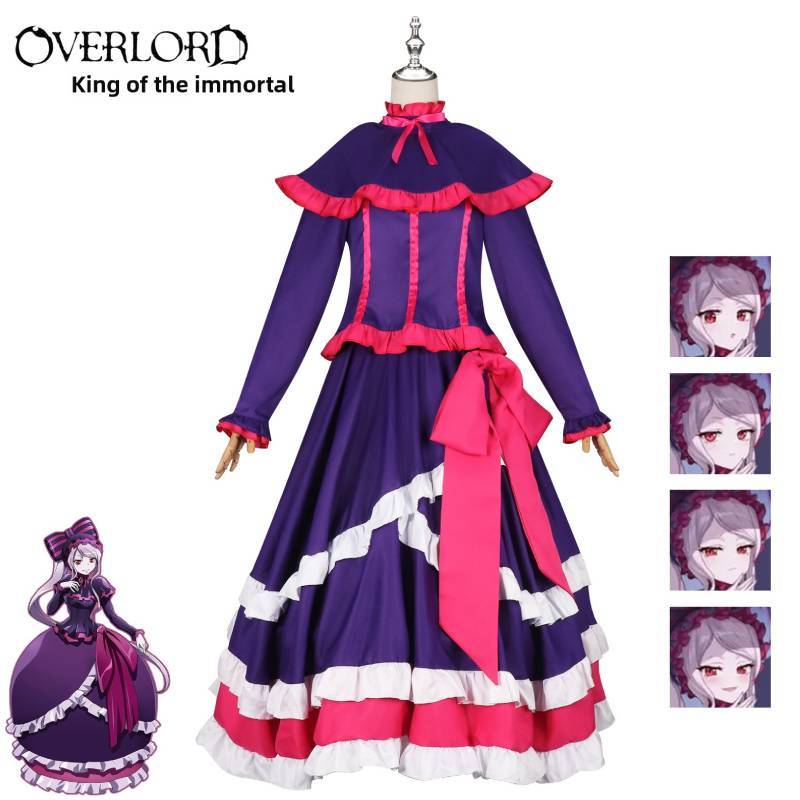 Shatia Overlord Cosplay Long Dress Retro Japanese Anime Costume For Cosplay Shows