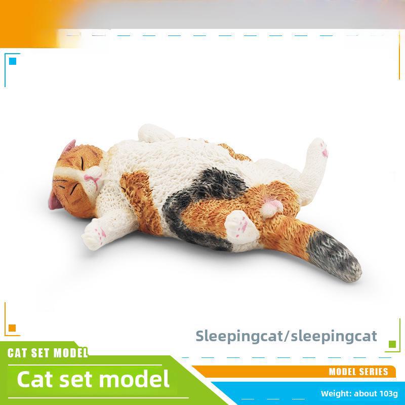 Set Jucării Pisoi Alb-Negru pentru Copii - Ornamente Model Pisică Rurală Chineză