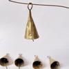 Handmade 2 Inch Antique Gold Bells, Pack of 10 Rustic Metal Ornaments for Boho Christmas Tree and Farmhouse Wall Decor