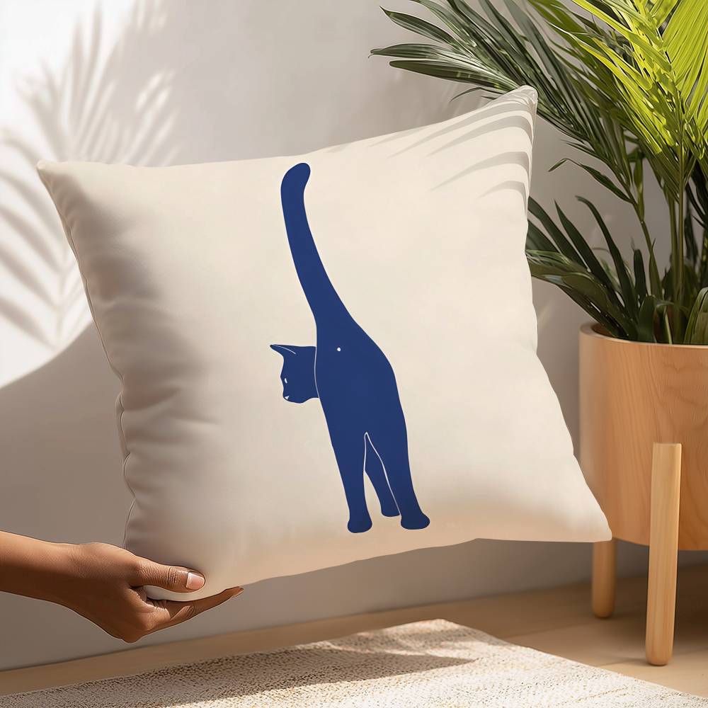Minimalistisches Niedliches Tier Wandkunst Kissenbezug Plüschstoff Weicher Kissenbezug Doppelseitiger Druck Kissenbezug Haushaltsgeschenke