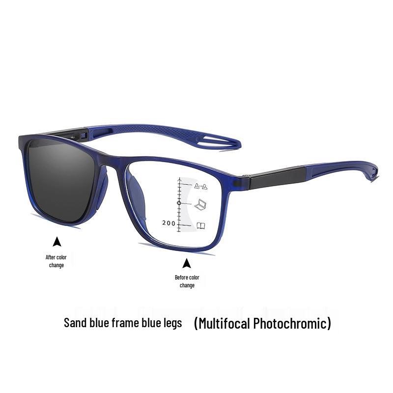 Photochromic Multi-Focus Reading Glasses: High-Definition, Blue Light Blocking for Men and Women. Perfect for Middle-Aged and Seniors.