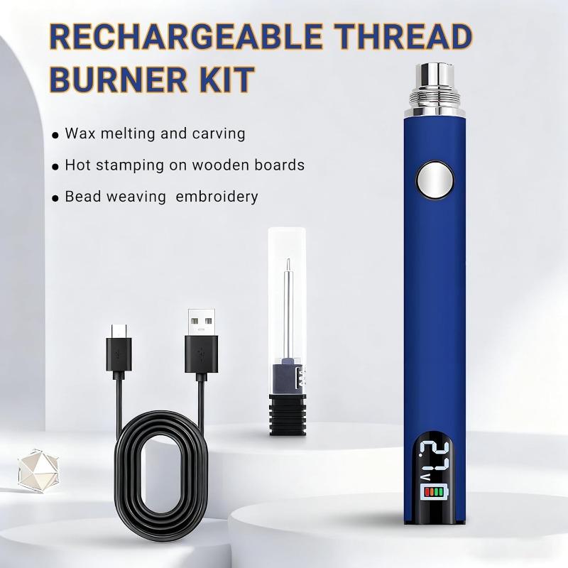1SET USB portable electric soldering iron, soldering pen, manual braided rope, digital display, three-speed adjustable voltage