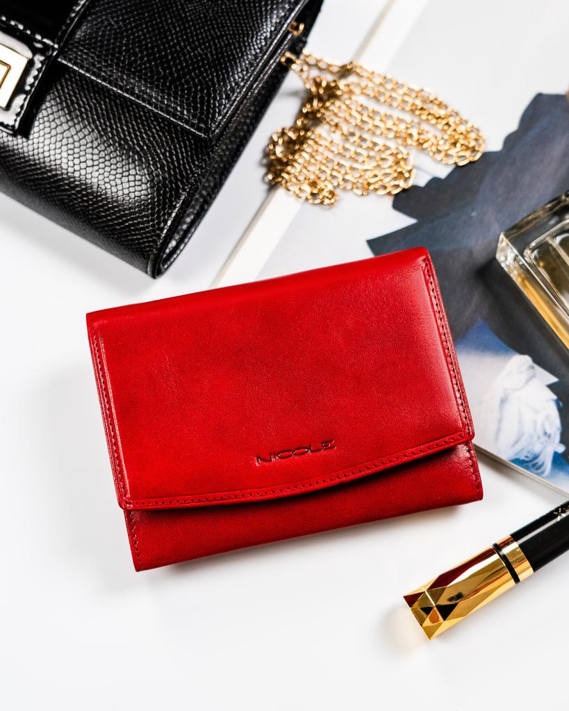 Women's leather wallet F14377A RED