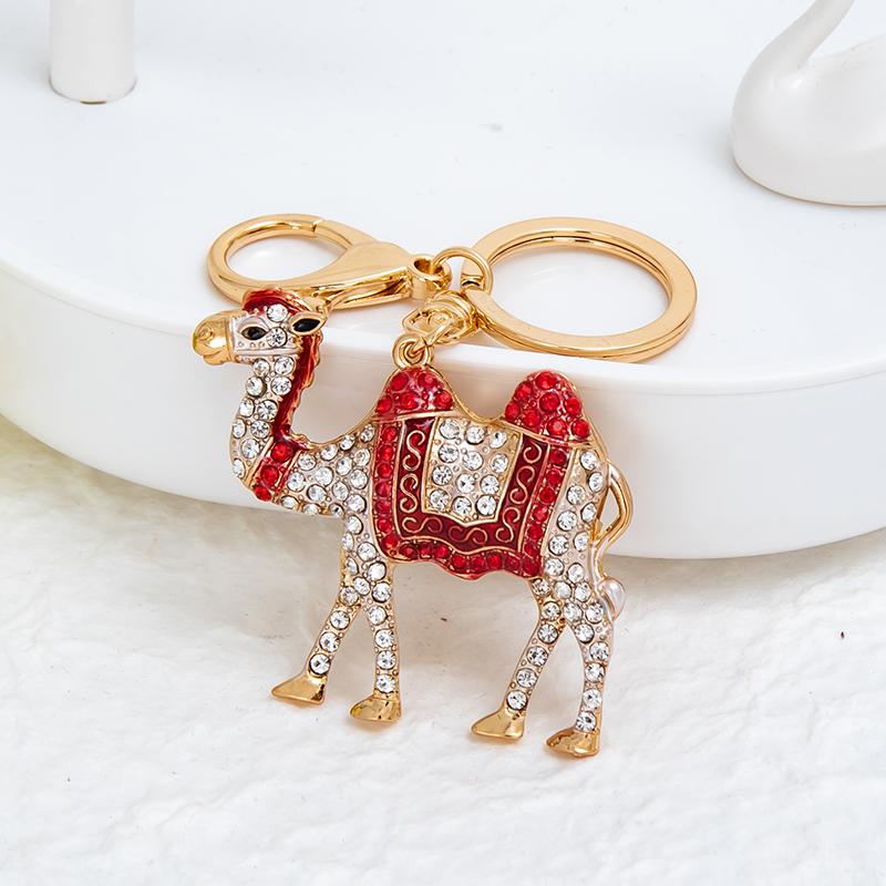 2024 Classic Camel Key Chain Rhinestone Women's Bag Pendant Arab Dubai Souvenir