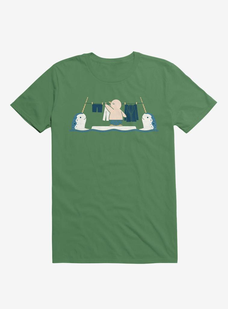 Penguin With Narwhals Laundry Day T-Shirt