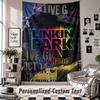 Wandbehang mit individuellem Namen & Text, Linkin Park Dekorationstuch für Schlafzimmer