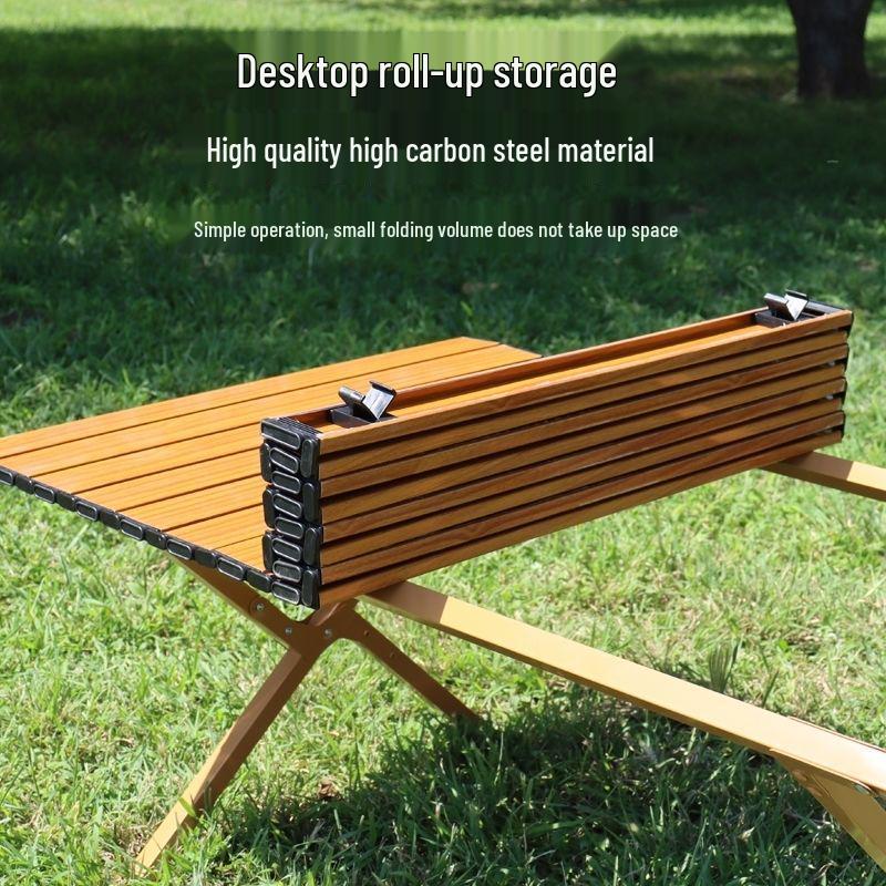 Portable Outdoor Folding Egg Roll Camping Table and Chair Set for Picnic and Barbecue