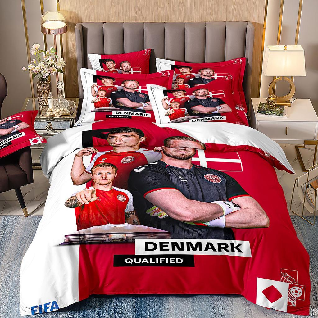 Home Textile Quilt Set Four-Piece World Cup Football 3D Printing Three-Piece Bedding