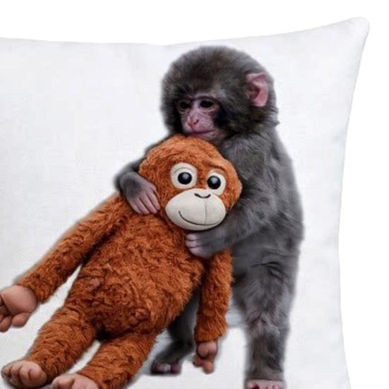 Pillowcase Monkey Pattern Super Soft Touch Non-Fading Machine Washable Replaceable Design Pillow Cover Living Room Sofa Cushion