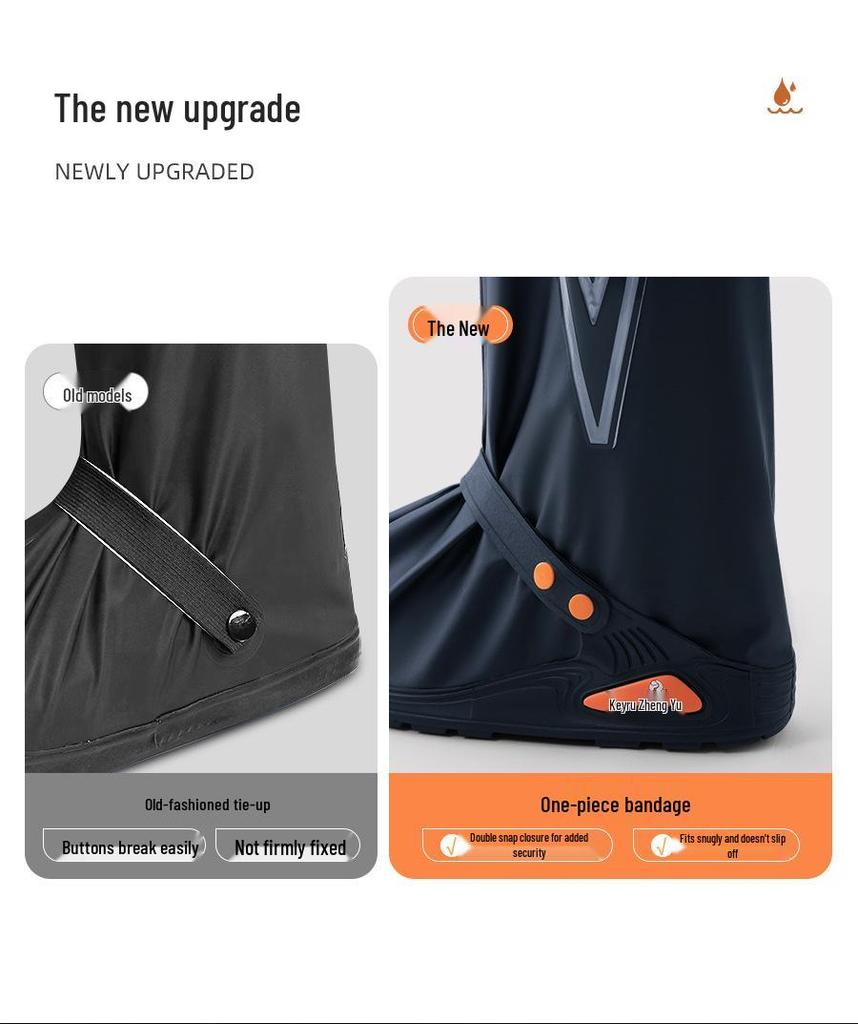 Copriscarpe da Pioggia Impermeabili Antiscivolo - Resistenti all'Usura, Protezione Sopra il Ginocchio per Uomo e Donna, Ideali per Ciclismo all'Aperto e Attività Marine.