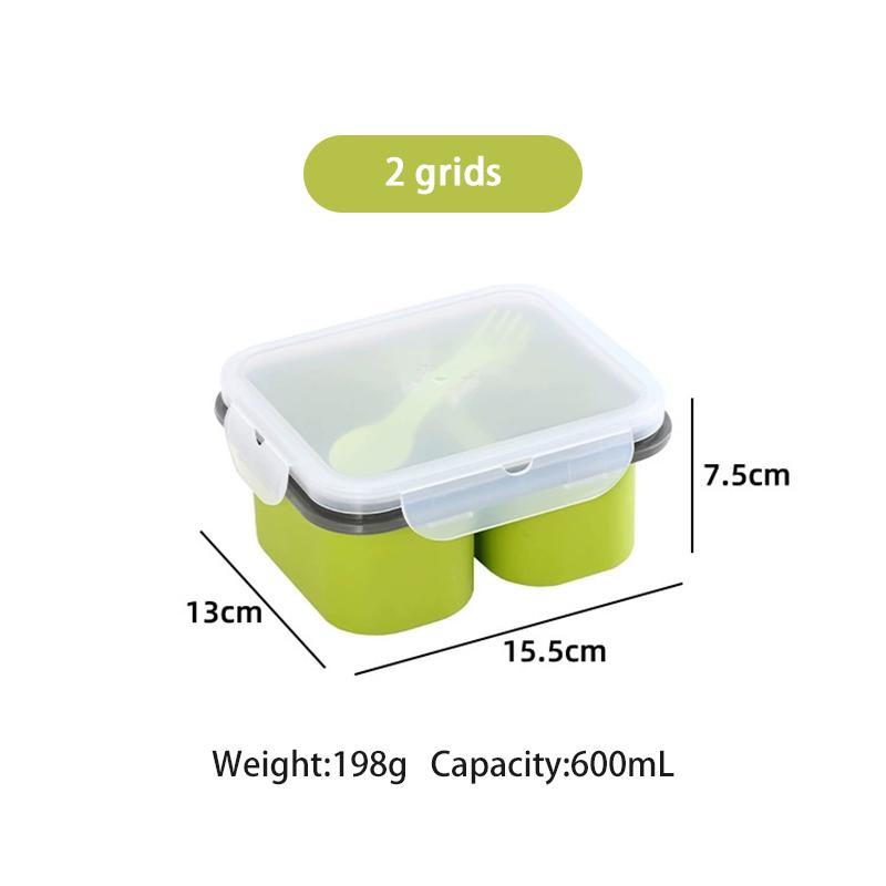 Multi Grid Soup Jelly Box Fruit Food Crisper Retain Freshness Silicone Rubber Complementary Food Freeze Storage Microwave Oven