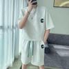 Conjunto Esportivo Moderno Masculino: Conjunto Casual de Duas Peças: Camiseta de Manga Curta e Shorts de Verão