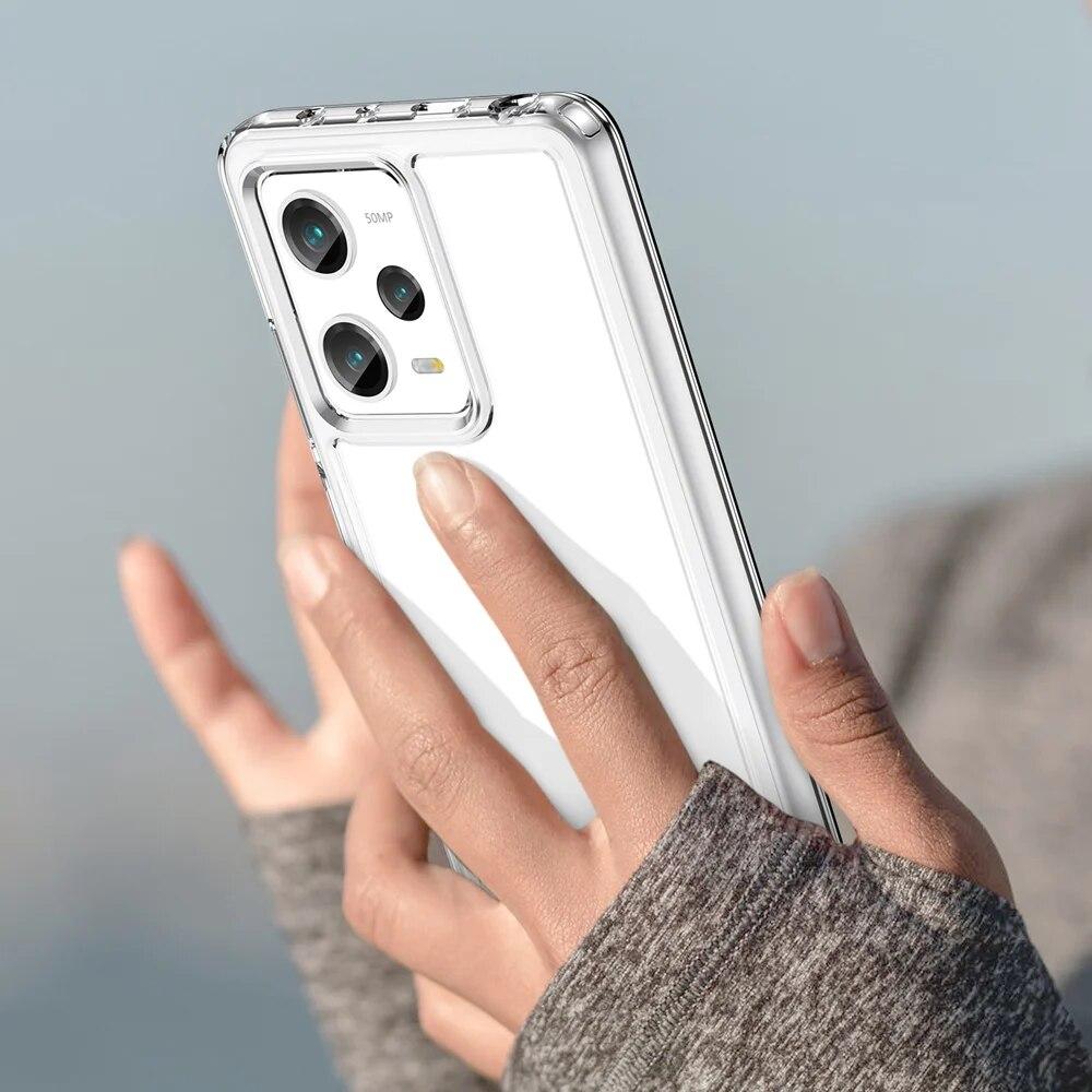 KEYSION Transparentní nárazuvzdorné pouzdro pro Redmi Note 12 Pro+ 5G 12S 11 Pro+ 11S TPU silikonový kryt na telefon Xiaomi POCO X5 Pro 5G