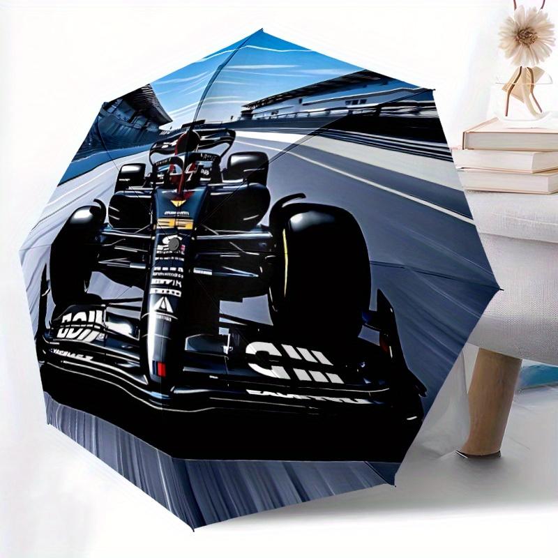 1pc Racing Car Automatic Open/Close Umbrella Sturdy Iron Frame, Compact Travel Umbrella - Perfect Gift for Women, Men, Birthdays009