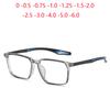 Urltra-Light Sport Blue Light Blocking Square Nearsighted Glasses For Men  Student Prescription Spectacle -0.5 -0.75 To -6.0