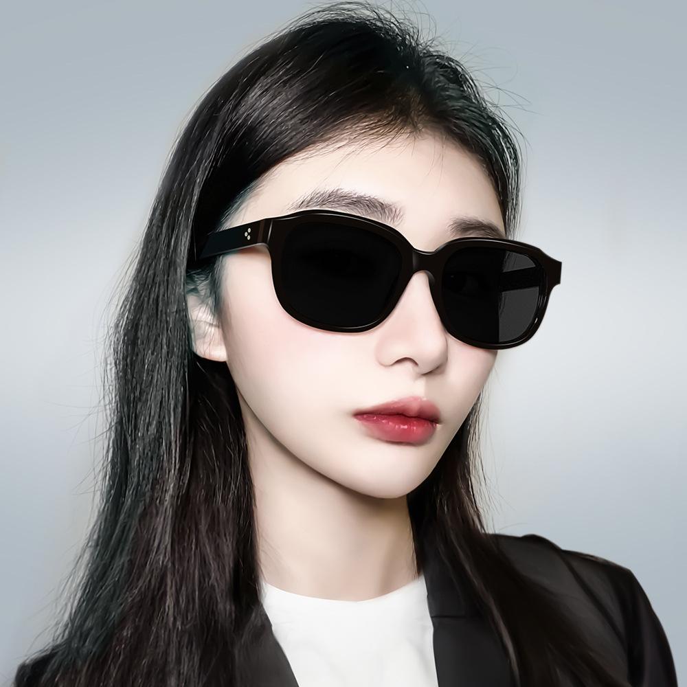 New fashion sunglasses women's high sense summer sun protection Internet celebrities big face thin UV protection driving sunglasses men