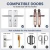 Double Door Handle Password Lock Metal 3-Digit Door Security Code Lock for Patio Door French Double Doors Security Door Lock