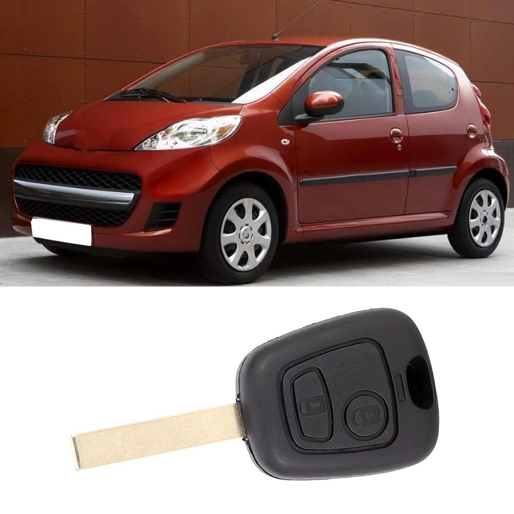 2 Buttons Car Key Shell Case Replacement Accessory Fit for Peugeot 107 207 307 407 D05