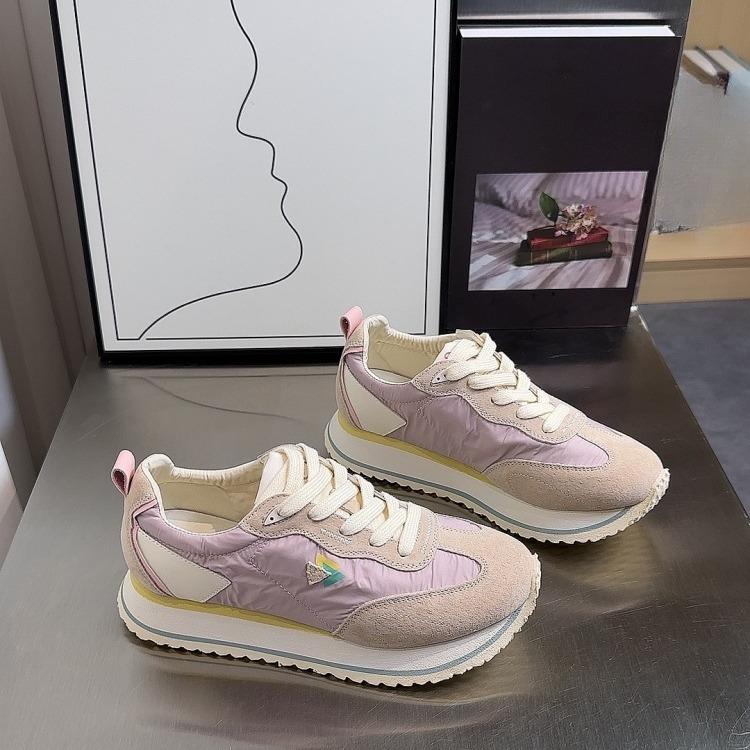 Retro Waffle Cortez Women's Summer New Thick Bottom Increased Colorblock All-Matching Casual Sports Dad Shoes