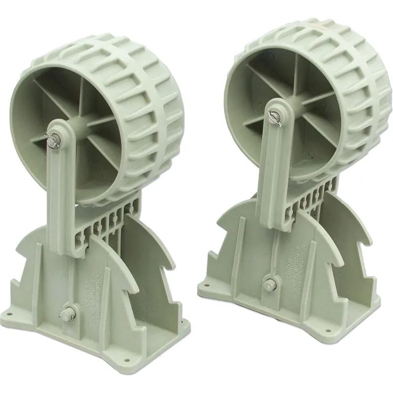Inflatable Boat Launching Wheels Flip-up Marine Trailer Trolley Nylon Wheels for Dinghy