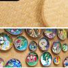 Round Bamboo Weaving Tray: Fine Mesh Sieve, Drying & Draining Basket, Decorative Sample Plate