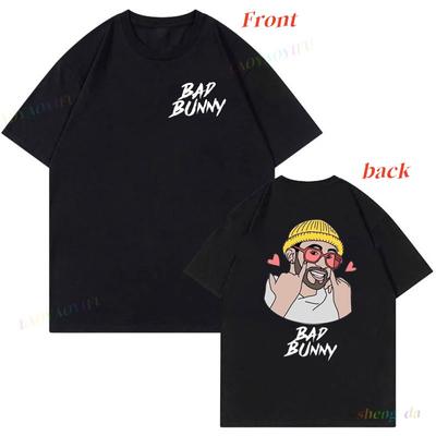 Bad Bunny Funny TShirt Harajuku Casual Unisex Clothes Women Unisex High Quality Round Neck Tshirts Y2K Summer Streetwear Tee