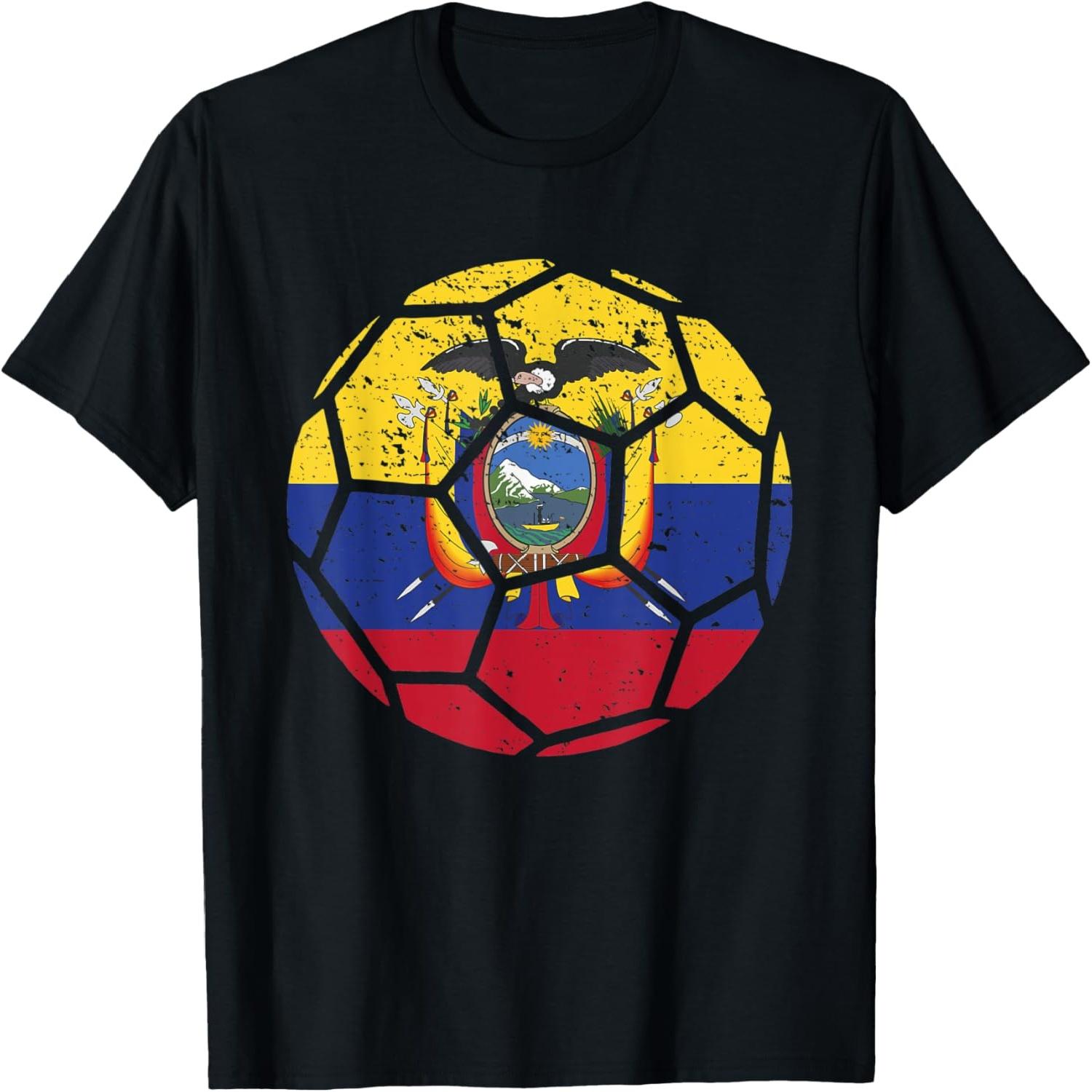 Ecuador Fans Ecuador Flag World Soccer Jersey Football T-Shirt S разноцветный