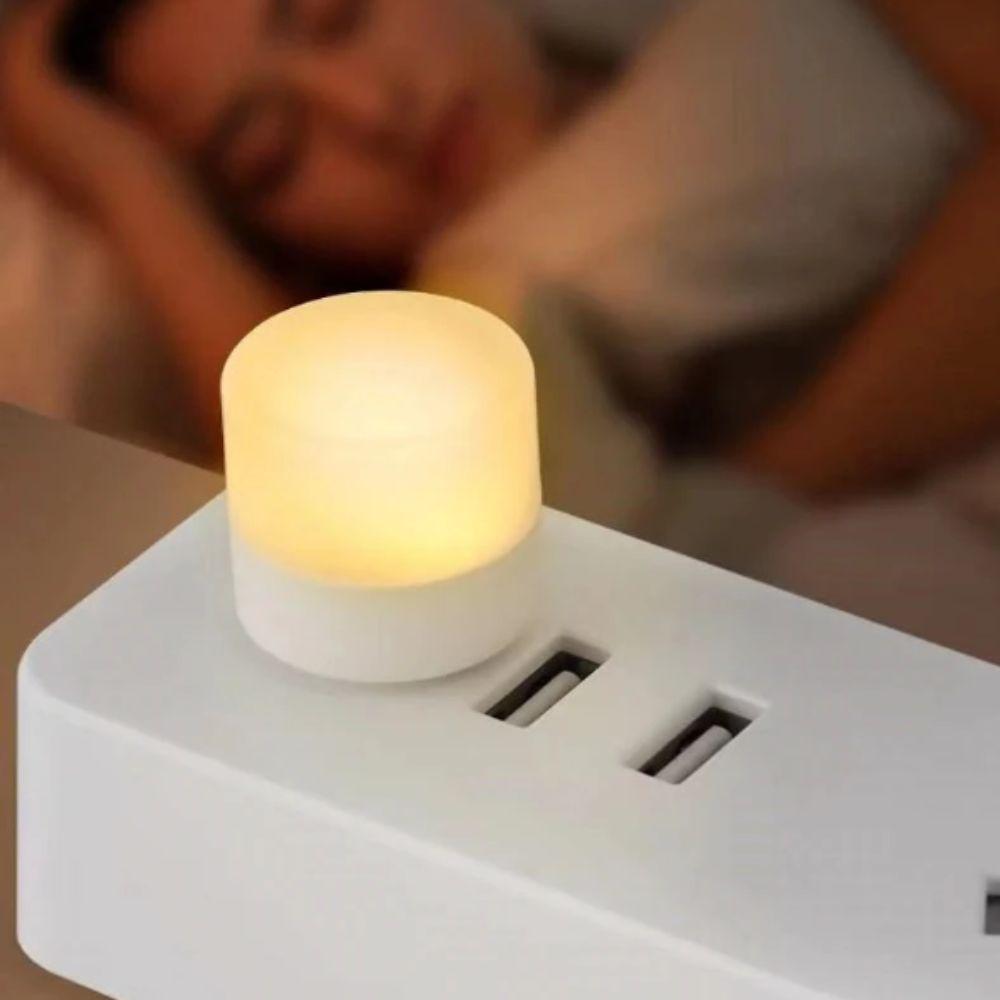 USB Plug Mini USB Night Light Warm White Mini Size Warm White Night Lamp Mobile Power Charging Eye Protection LED Night Lamp