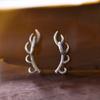 Vintage Silver Climber Crawler Cuff Earrings Women Branch Ear Studs