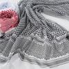 Preto Branco Homens Tecido Kuffiyeh Árabe Kafiya Shemagh Keffiyeh Lenço Envoltório do Oriente Médio Jacquard Tradicional Envoltório de Cabeça
