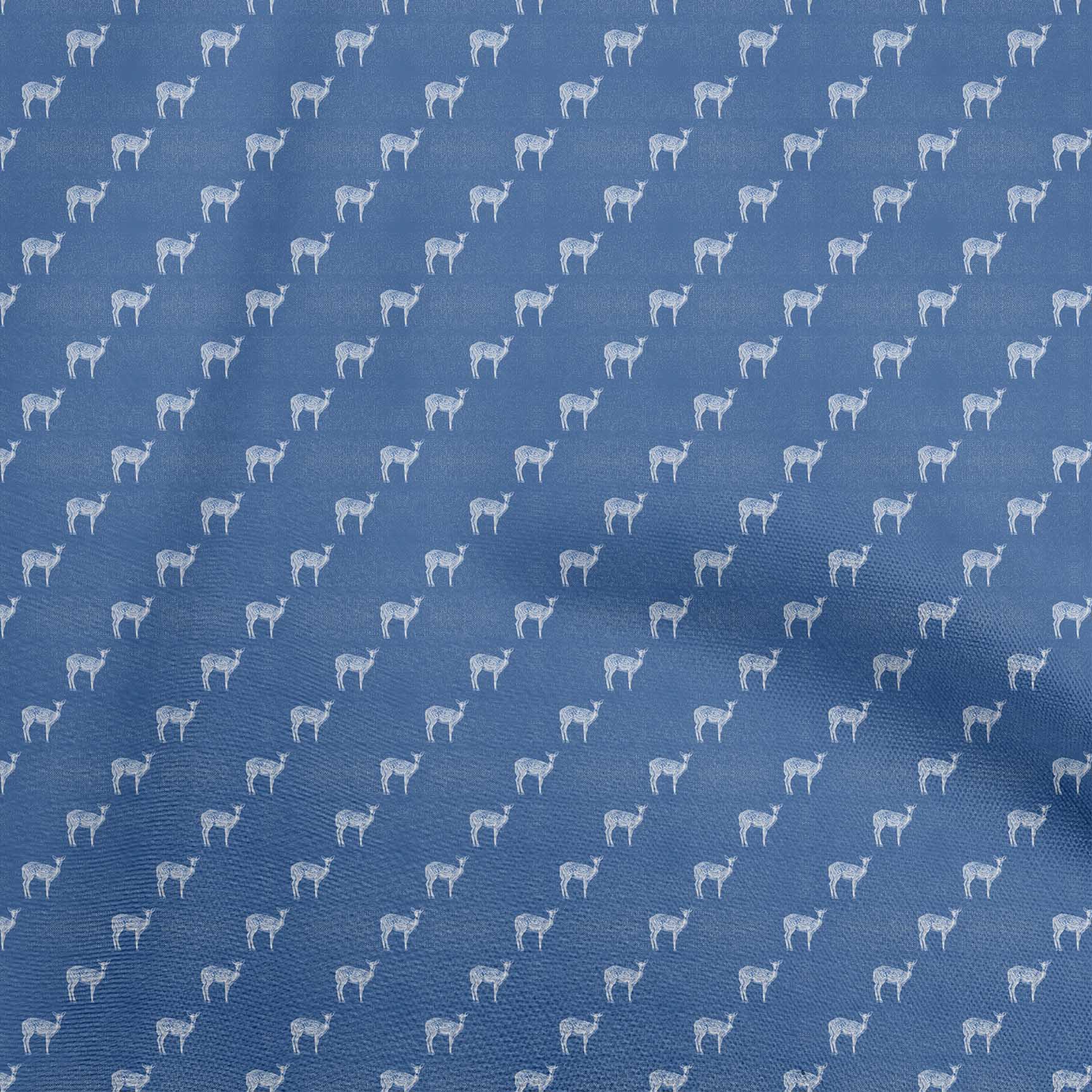 

oneOone Cotton Flex Black Fabric Deer Sewing Fabric By The Yard Printed Diy Clothing Sewing Supplies 40 Inch 42 Inch Wide - Viscose Chiffon синій
