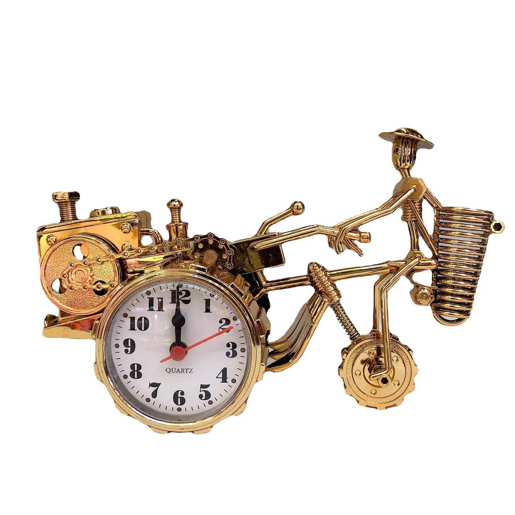 Retro nostalgic tractor alarm clock creative bedside small alarm clock wake up children desktop clock ornaments