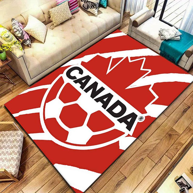 Canada Men's National Soccer Team Carpet Rug for Living Room Bedroom Home Sofa Decoration,Kids play Non-slip Floor Mat