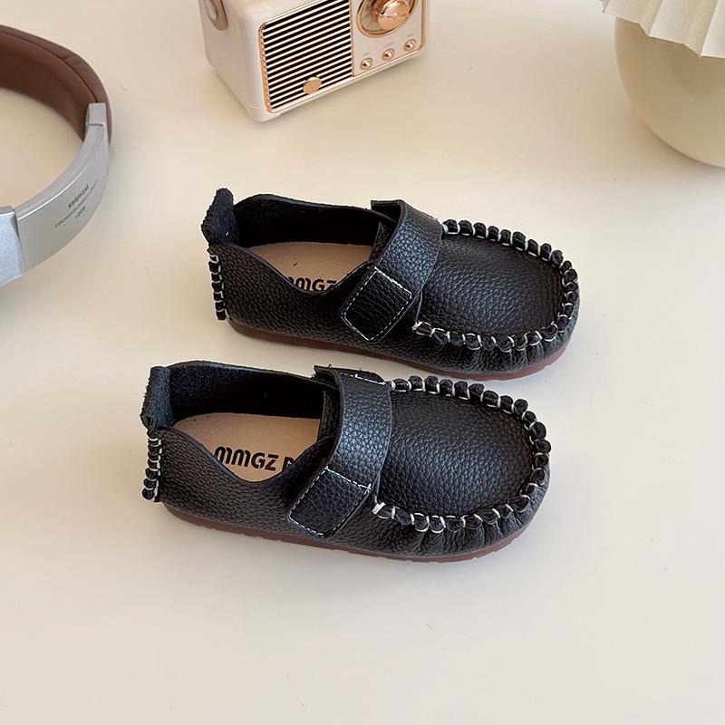 Fashion Versatile Girls Shoes Spring New British Style Kid Leather Shoe Soft Soled Boy Shoes Comfort Non Slip Girls' Casual Shoe