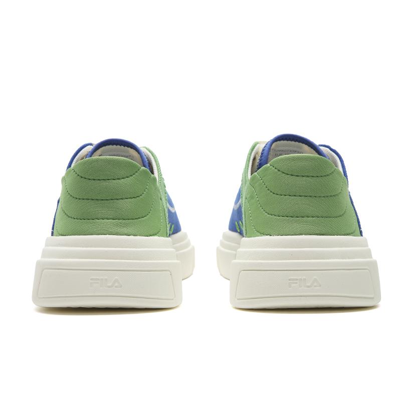 FILA MILANO Breathable Lightweight Low top Canvas Shoes Women's Green Blue F12W622309FKD