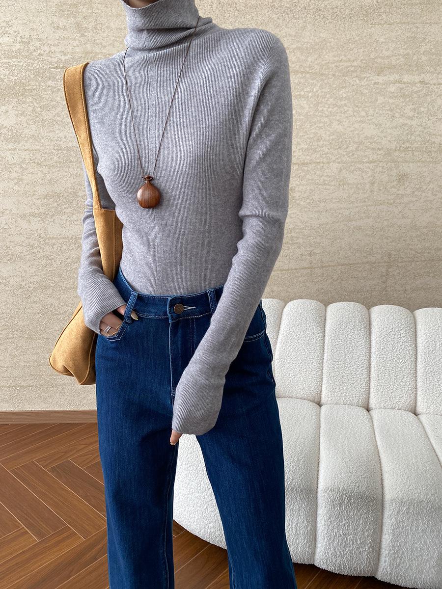 

Sinan Wool High-Collar Versatile Slimming Sweater SN6661 Medium