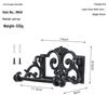 Iron Art Black Irregular Towel Ring for Hotel Bathroom