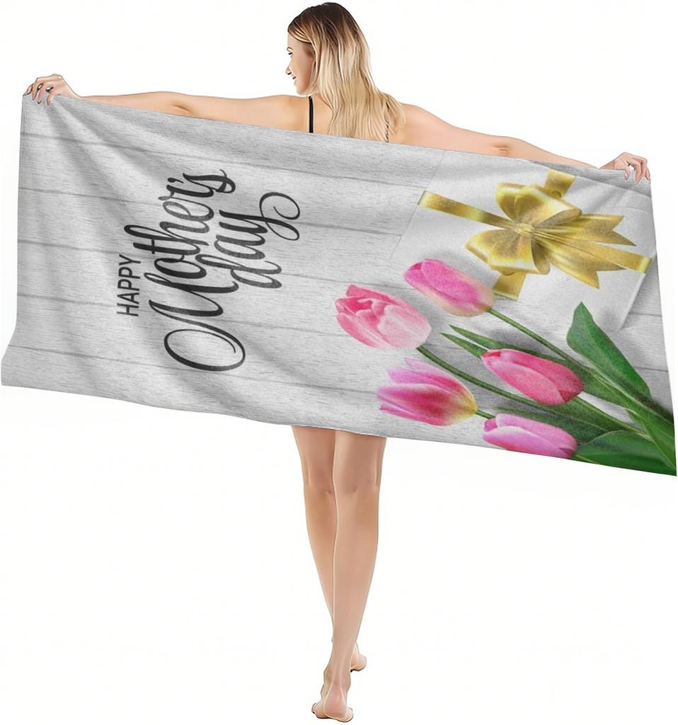1PC Gifts To Mom Bath Towels Mother's Day Towel Microfiber Quick-Dry Beach Towel For Yoga Tourism Beach GYM Camping Swimming