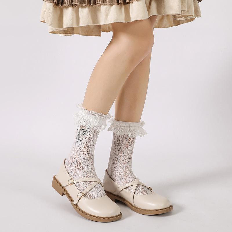 2022 Women's Round Toe Leather Mary Jane Shoes - Japanese College Style, Flat Bottom, British-Inspired JK Uniform