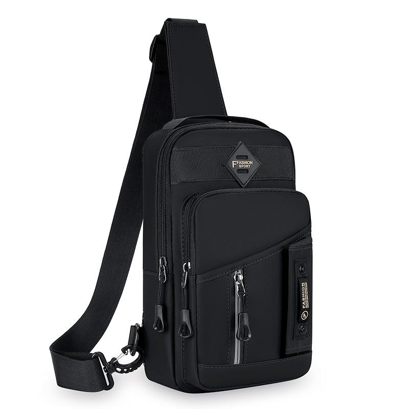 Men's Outdoor Chest Bag - Stylish Nylon Crossbody Bag  Casual Multi-Functional Sports Sling Bag