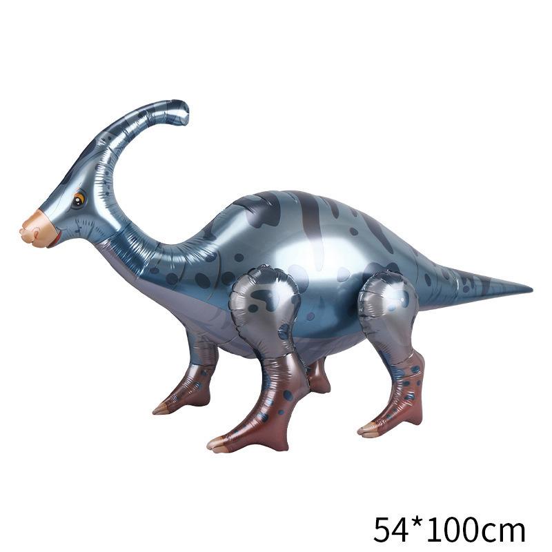 Simulation 4D Dinosaur Aluminum Film Balloon Splicing Assembly Toy Balloon Jurassic World Theme Decoration