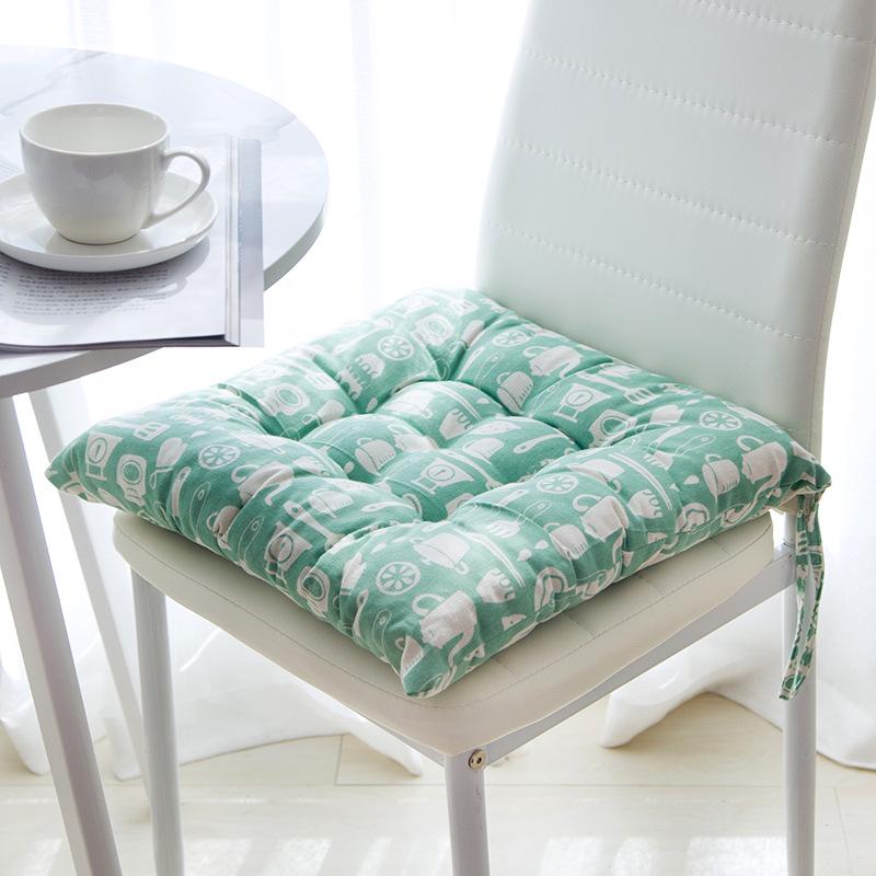 18 Patterns Square Cushion With Strap Not Deformed Tatami Mats Sofa Back Cushion Thick Classroom Seat Pads Stool Chair Cushion