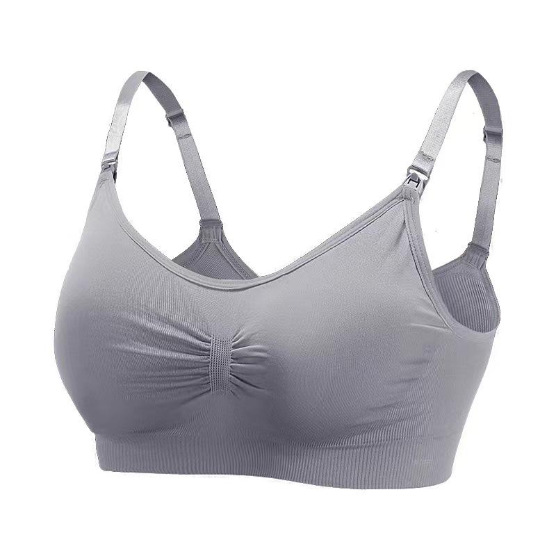 Wire-Free Plus Size Front Closure Nursing Bra for Pregnant Women - Adjustable, Seamless Design for Comfortable Feeding