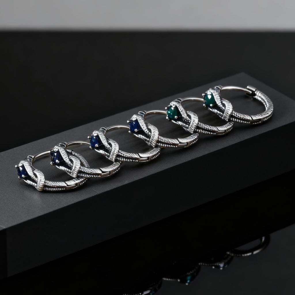 Unique Design Snake Knot Hoop Earrings Hoop Earrings for Men, Fashion Zircon Earrings, Hypoallergenic Piercing Creative Jewelry
