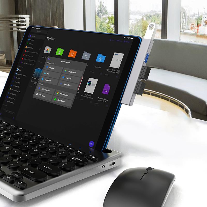 Universell 4 i 1 USB-C Hub 3.0 USB-dokkingstasjon Høyhastighets splitter OTG-adapter for bærbar PC Datamaskintilbehør