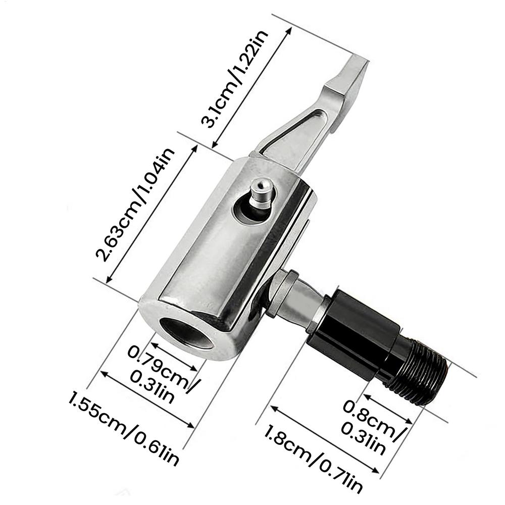 

Air Pump Adapter Quick Connect No Leakage Attachments Inflatable Adapter Tire Inflator Gauge Nozzle for Truck Vehicle RV Auto серебряный
