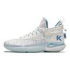 Anta KT9 Shock Absorbing Durable Low Top Basketball Shoes Men Sneakers White Blue 112421101-2